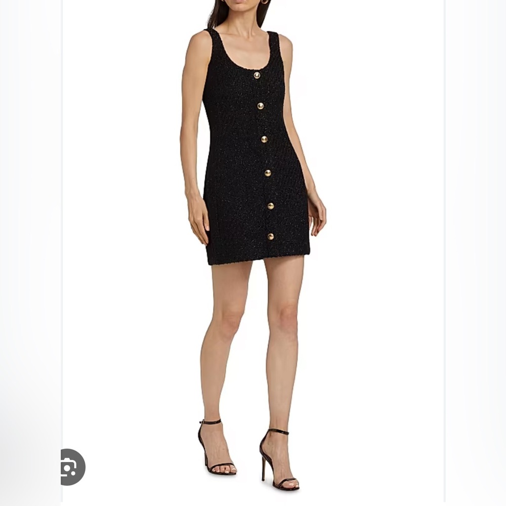 Michael Kors Metallic Tweed Mini Dress In Bone, Size 4, NWT - Picture 1 of 6